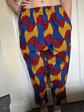 African Unisex Trousers Wax Cotton African Pants Festival Holiday Hippie Casual