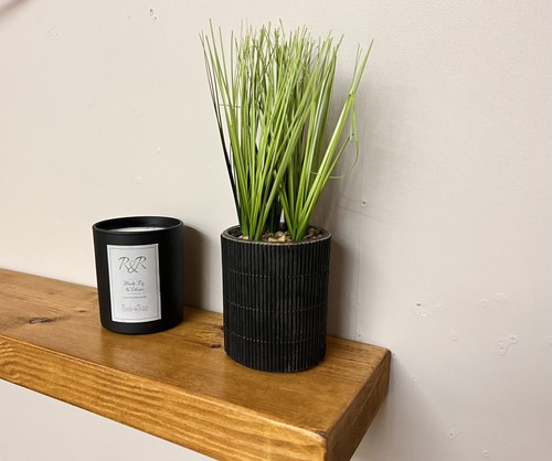 Floating wooden shelf with - wooden,
