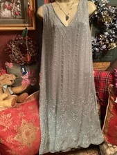 OPULENT AQUA DESIGNER 'EAST BOUTIQUE' DRESS SIZE 10 BEADED,SPARKLY,FULLY LINED.