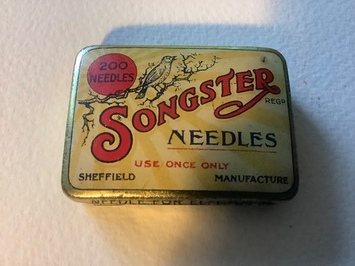 Songster gramophone needle tin - needle,