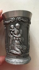 Millennium Anno 2000 pewter vase Michelangelo, Raphael, Leonard Madonna reliefs