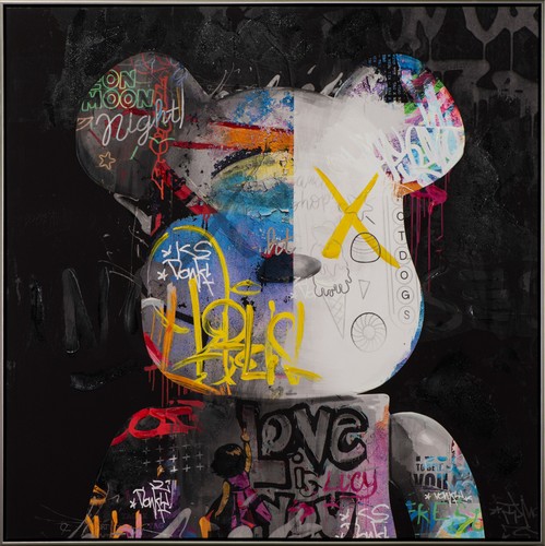 Painting comic art teddy - art, "teddy"