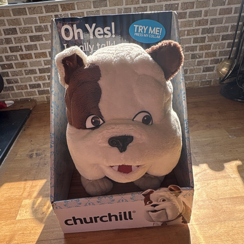 Churchill talking plush dog - plush,