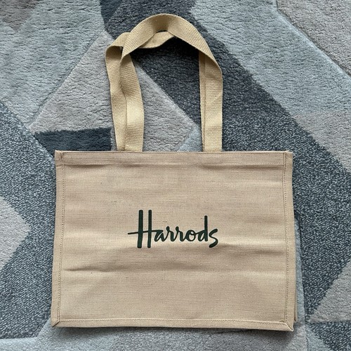 Harrods london jute tote - london,