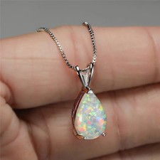 White opal stone - white,