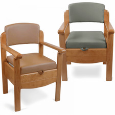 Wooden Commode Chair Discreet