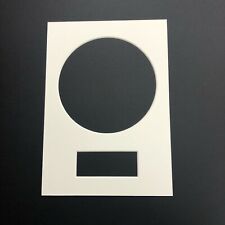 A4 size bespoke Mount for 7 inch vinyl single record + text box below bevel cut