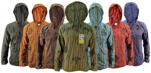 Hippie collarless grandad - collarless,