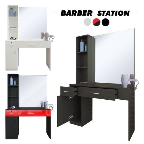 Barber salon station wall - salon,