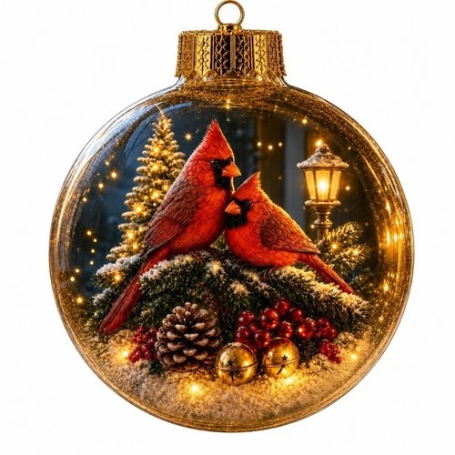 10cm clear christmas bauble - 10cm,