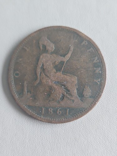 Queen victoria one penny coin - victoria,