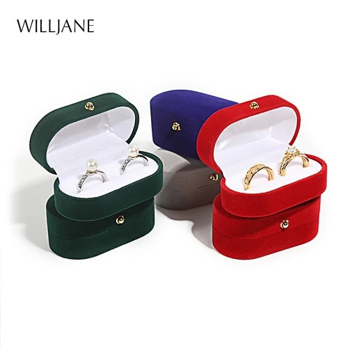 Velvet trinket box ring - velvet,