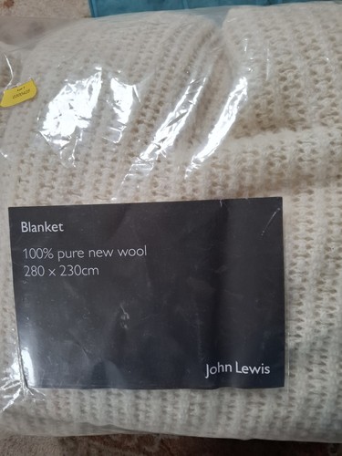 John lewis wool cream blanket - lewis,