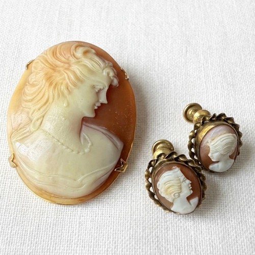 Vintage cameo brooch - vintage, brooch,