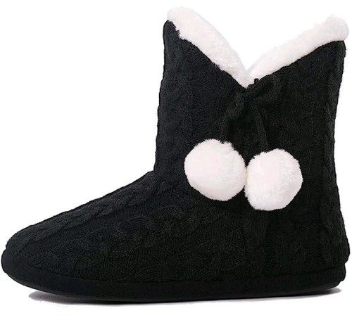 Women black knitted - black,