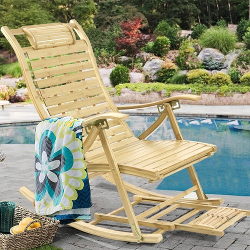 Large bamboo rocking chair - rocking,