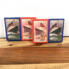 Cunard Playing Cards Boxed Set x2 Ocean Liner Memorabilia Vintage Card Game