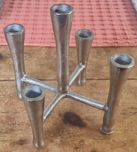 Silver polished metal arm - polished,