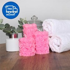 Pillar Candle Unscented Rose