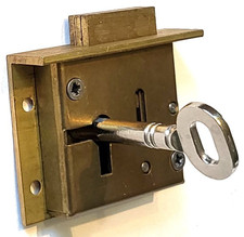 Solid brass L.H. cut cupboard