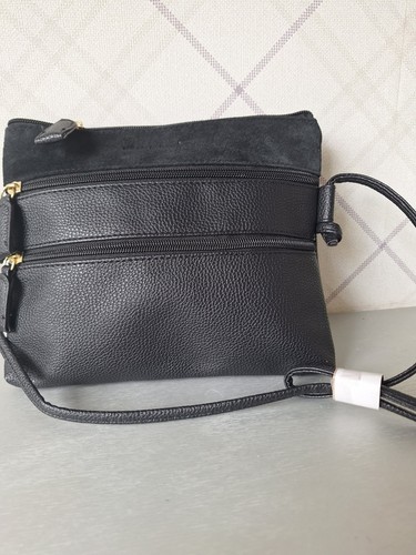 Black crossbody bag - black,
