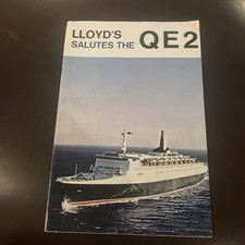 Merchant Navy Ephemera Lloyds salutes the QE2 Cunard   (box a)