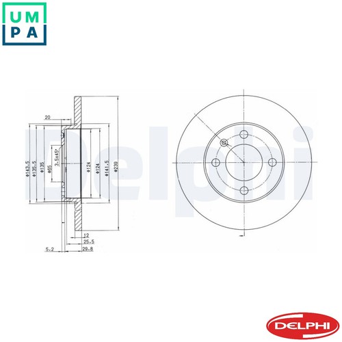 Brake disc bg2116 for vw - bg2116,
