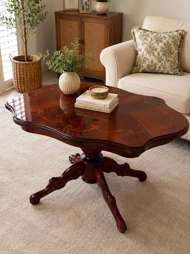 Vintage ornate glossy mahogany - glossy,