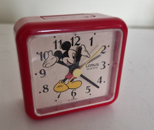 Lorus Mickey Mouse Clock Travel Alarm Red