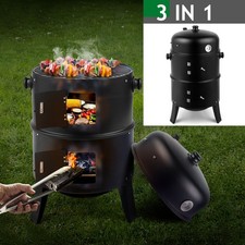 32" Charcoal Smoker BBQ Grill