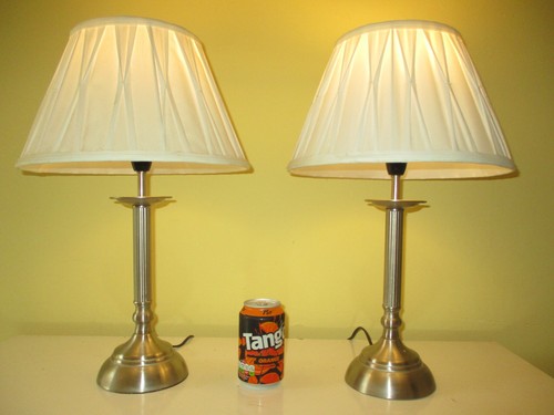 Pair steel candlestick - of,