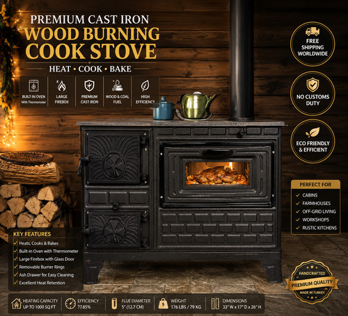 Wood burning cooker - cooker, stove