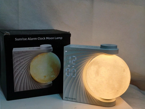 Moon lamp sunrise alarm - moon, clock