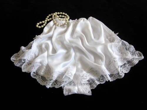 Soft satin french knickers - soft,