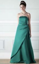 Women’s BHS Evie Full Length Satin Bridesmaid/Prom Dress Jade Green UK8 BNWT