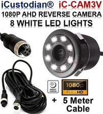 iCustodian® iC-CAM3V 960P AHD MINI VEHICLE CAR CCTV CAMERA 8 LED LIGHT +5M CABLE