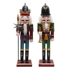 2Pcs Wooden Nutcracker Soldier