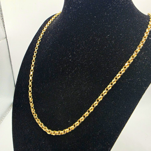 9ct gold belcher - 9ct, chain
