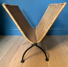 Vintage magazine rack iron &