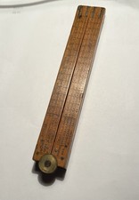 VERY RARE 19TH CENT BOXWOOD FOLDING GUNNERS RULE