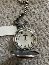 Warner Bros Studio, Batman molded pw silver pocket watch