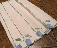 Vintage Linen Napkins X 4 Hand