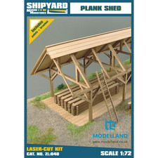Diorama Laser Cut Plank Shed Premium Card model Kit Scale 1:72 Shipyard ZL:040