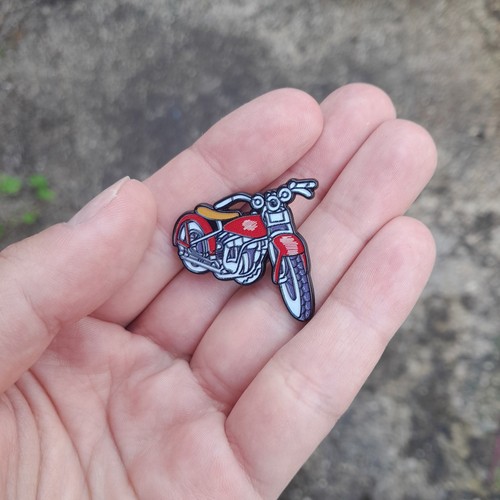 Red white motorbike - white,