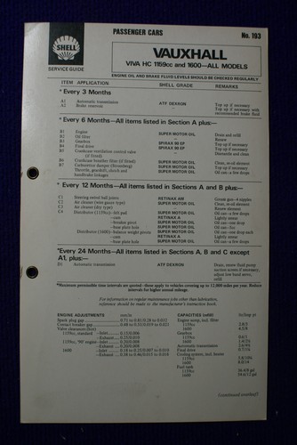 Vauxhall viva 1159 1600cc - viva, hc