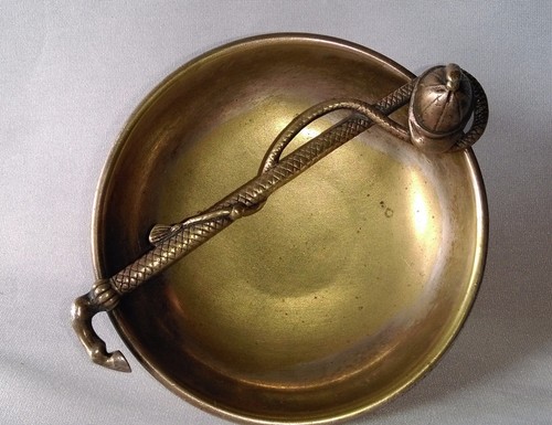 Old silver metal cup - metal,