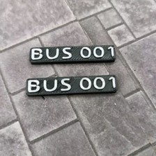 BUS 001 Number Plates for a