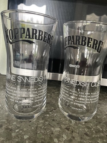 Two 500ml kopparberg glasses - 500ml,
