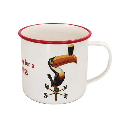 Guinness enamel mug - enamel, toucan