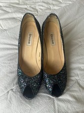 Dune Glitter Peep Toe Shoes